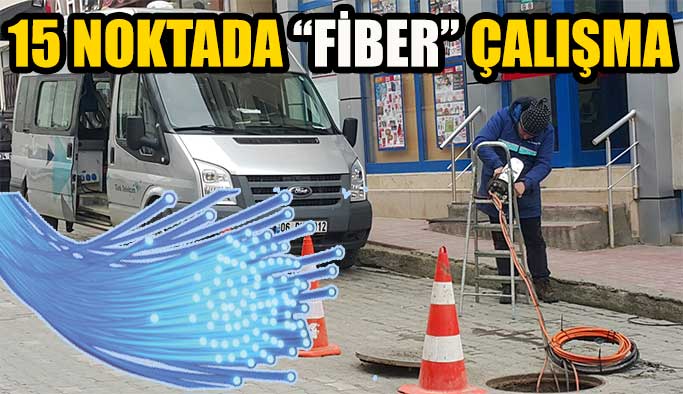 Gerze'nin 15 noktasında fiber alt yapı çalışmaları devam ediyor