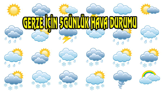 Gerze için 5 günlük hava tahmin raporu