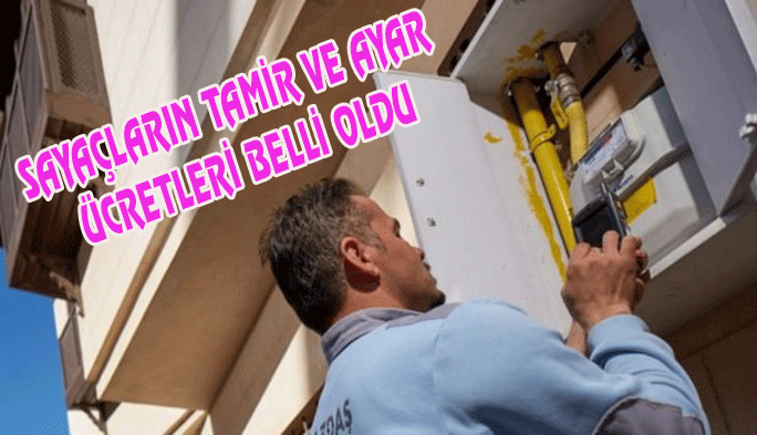 Sayaçların tamir ve ayar ücret tarifesi belirlendi