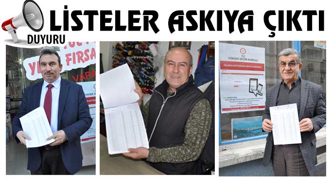 Seçmen listeleri askıya çıktı