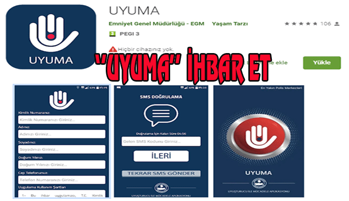 Zehir tacirlerine karşı ''UYUMA'' İhbar et programı