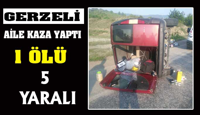 Gerzeli Aile Kaza Yaptı... 1 Ölü 5 Yaralı