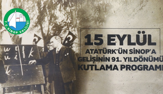 Sinop Valiliği 15 Eylül Programı
