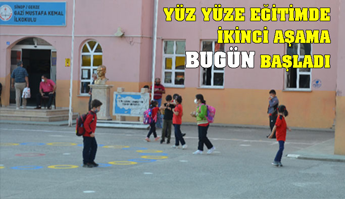 Bugün Yüz yüze Eğitimde 2’inci Aşamaya Geçildi