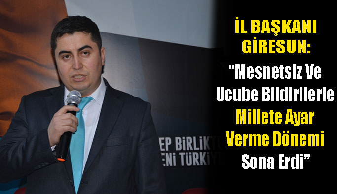 İl Başkanı Giresun’dan emekli amirallere sert tepki