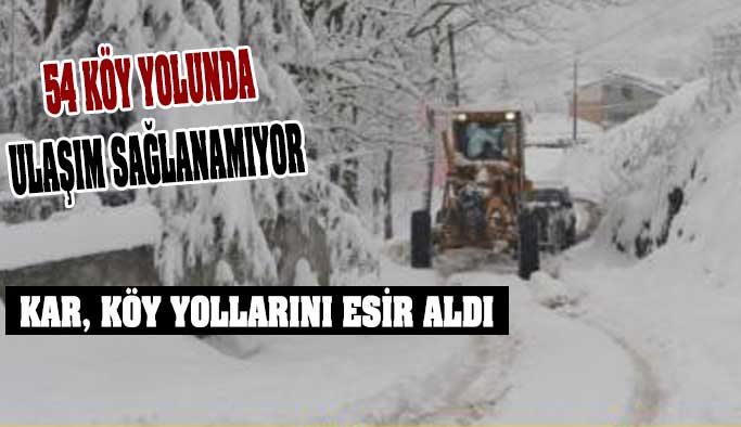 Sinop'ta 54 köy yolu kapalı