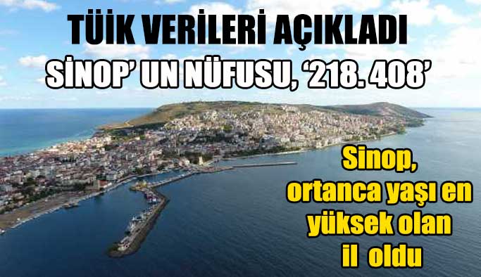 Sinop nüfusu 218. 408 kişi oldu