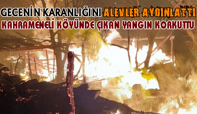 Gece yarısı çıkan yangında, yürekler ağza geldi