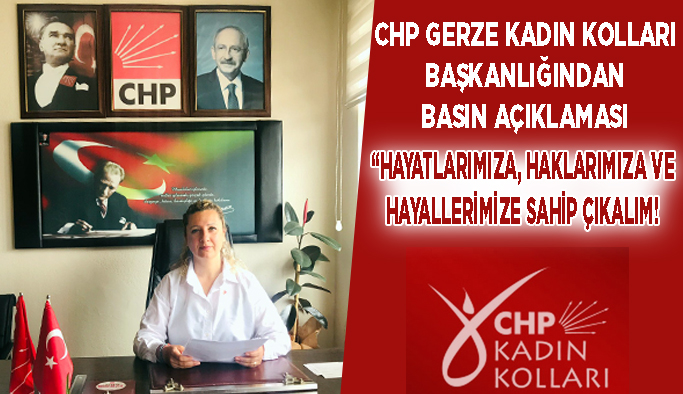 CHP Gerze İlçe Kadın Kolları Başkanlığından basın açıklaması