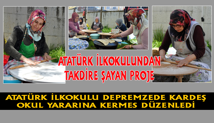 Gerze Atatürk İlkokulundan depremzedeler yararına kermes