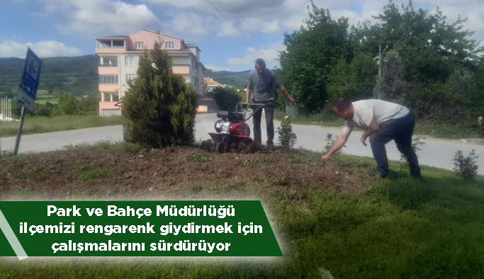 Gerze’ de park ve bahçeler renkleniyor