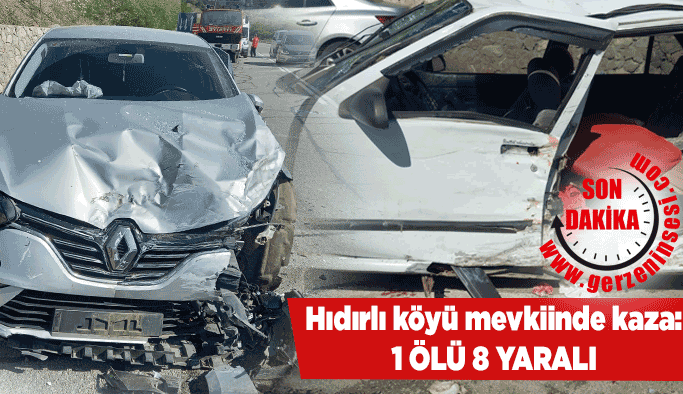 Hıdırlı köyü mevkiinde kaza: 1 ölü 8 yaralı