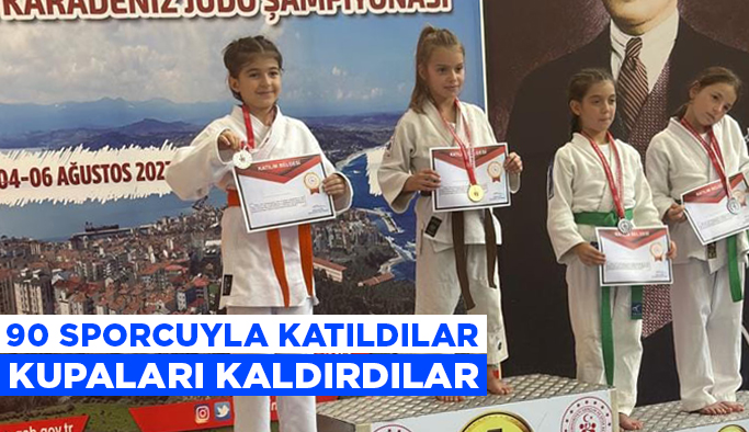 Karadeniz Judo Turnuvasında ‘Süper Minik Kızlar’ kupayı kaldırdı
