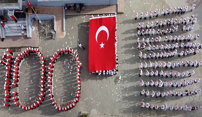 Atatürk Ortaokulundan 100. Yıl Çalışması