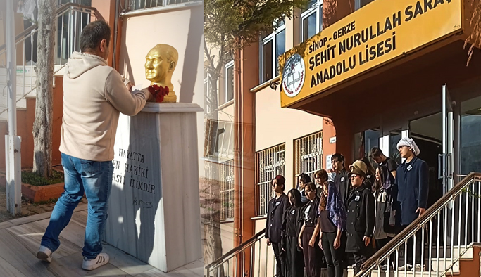 Gerze Şehit Nurullah Saraç Anadolu Lisesi Ata’ sını andı