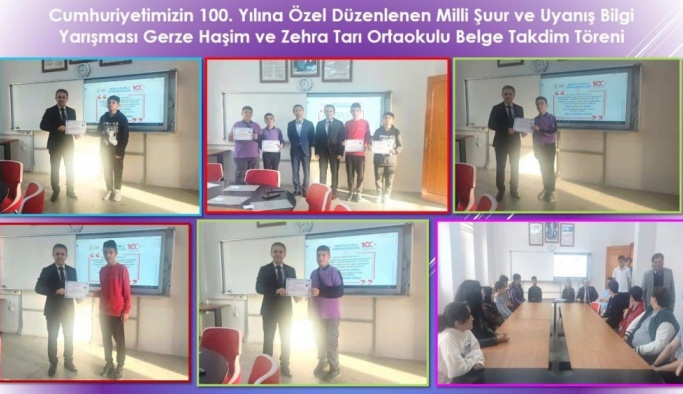 Yarışmada dereceye giren finalistler ödüllendirildi
