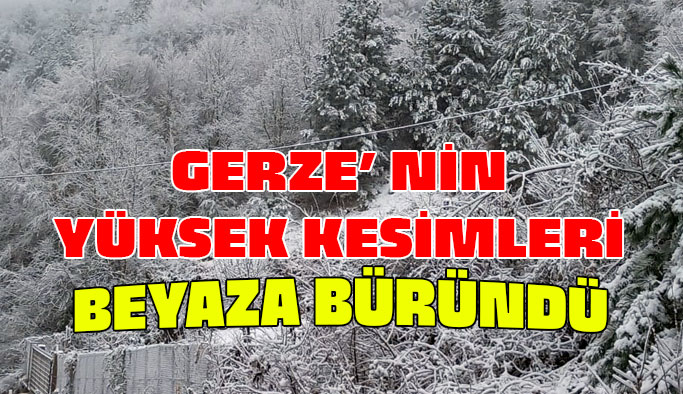 Gerze’ nin yüksek köylerine kar düştü