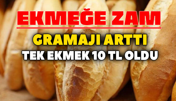 Gerze’ de Ekmeğe Zam: 250 gr ekmek 10 TL!