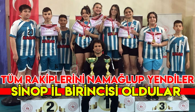 Badmintonda zafer ‘Gerze Atatürk Ortaokulu’ nun