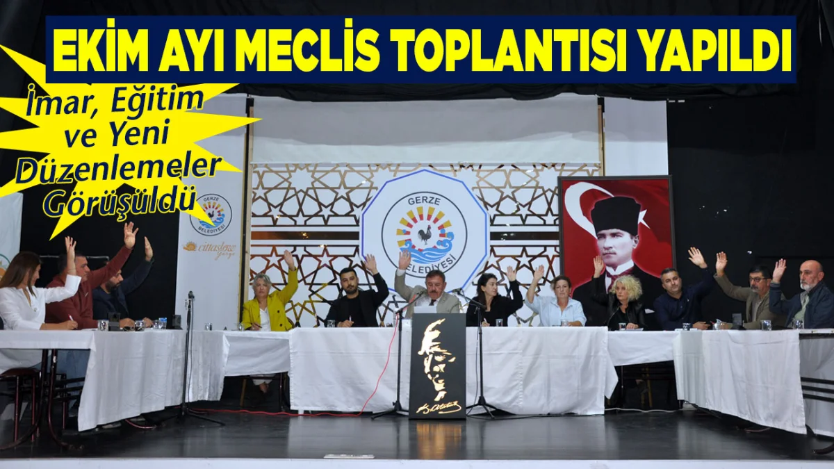 Gerze Belediye Meclisi’nde Ekim Gündemi: İmar, Su ve Eğitim Yardımı