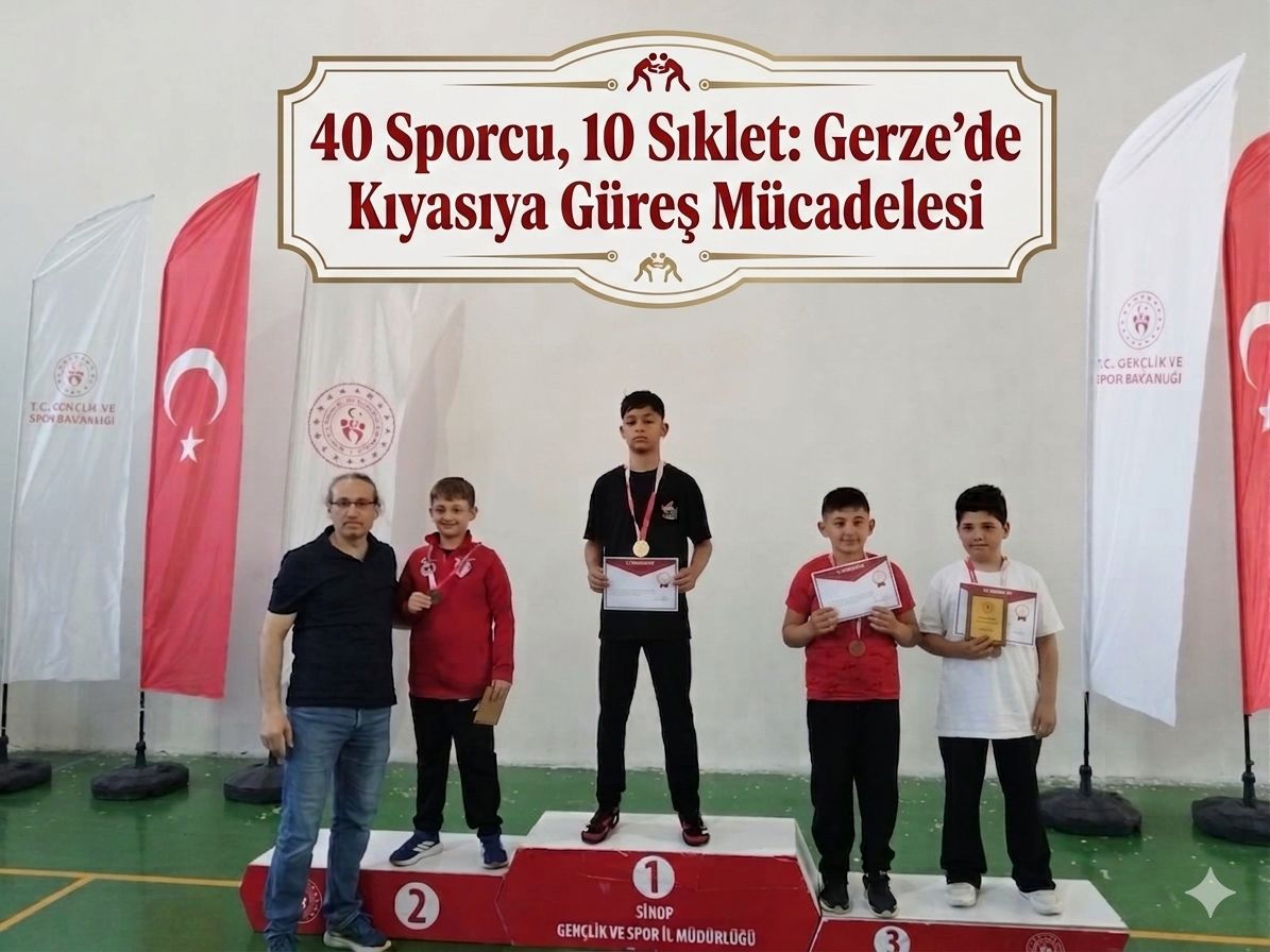 Gençlik Haftası’nda Gerze’de Minder Heyecanı: 40 sporcunun katıldığı serbest güreş müsabakaları nefes kesti 
