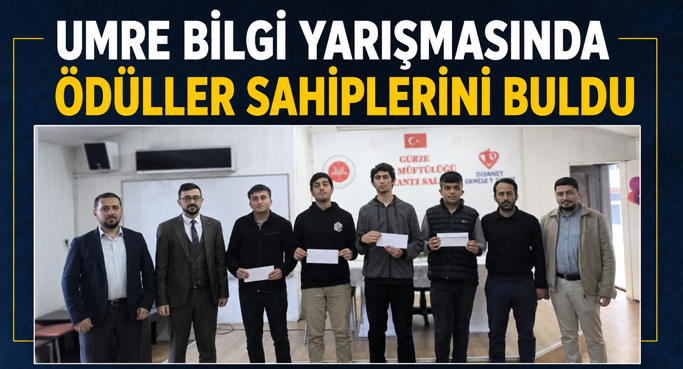 Bilgi Yarışmasında Dereceye Girenlere Ödül