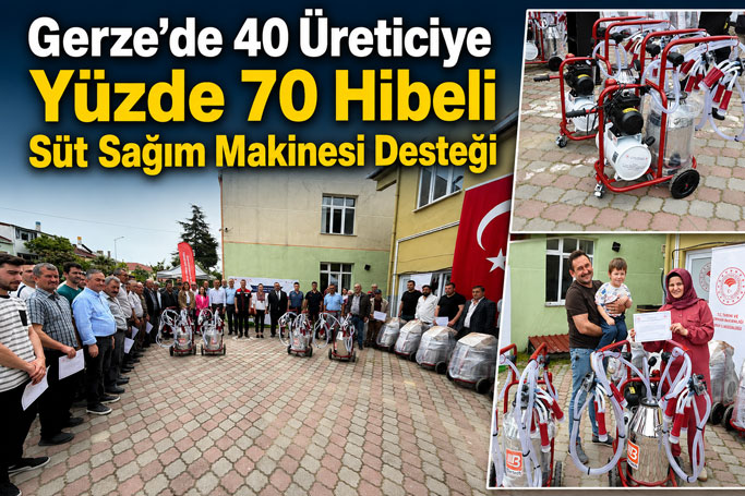Gerze’de Üreticilere Yüzde 70 Hibeli Süt Sağım Makinesi Desteği