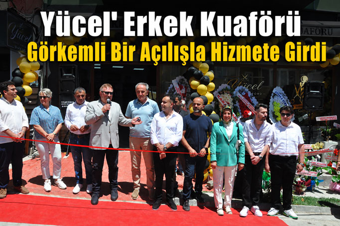 Gerze’de Yücel Erkek Kuaförü Hizmete Açıldı