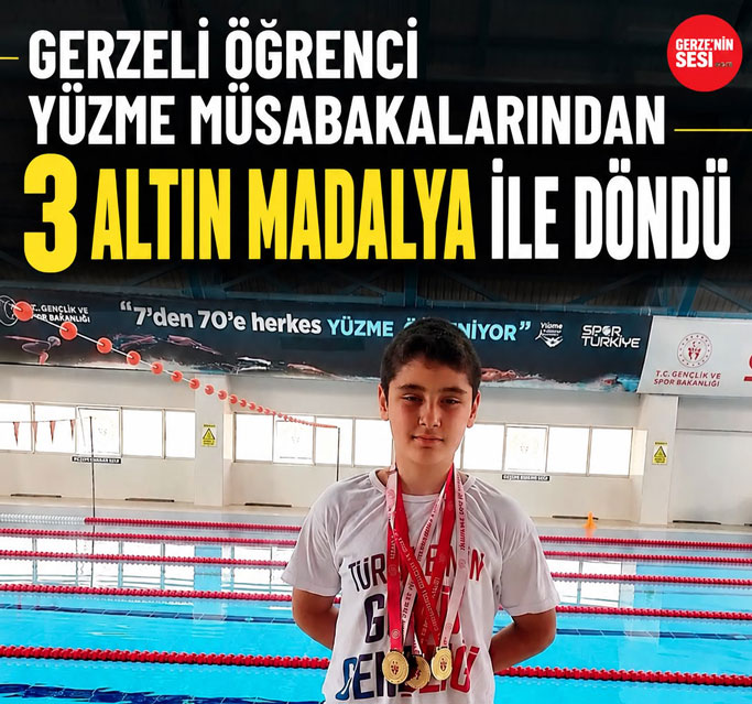Gerze Atatürk İlkokulu Öğrencisinden Yüzmede Üç İl Birinciliği
