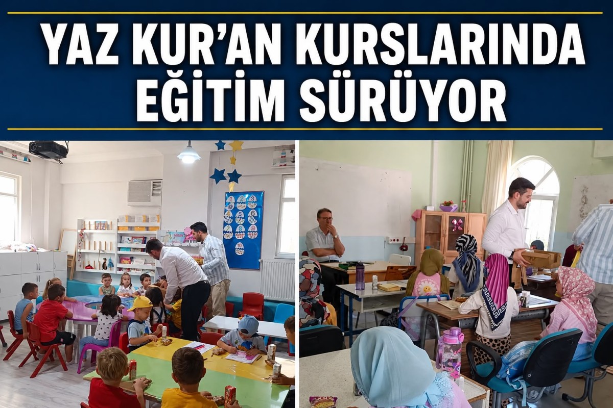 Müftü Aktaş, Yaz Kur’an Kurslarında Öğrencilerle Buluştu