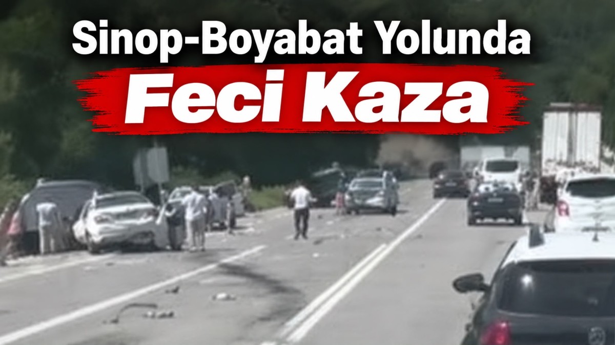 Sinop-Boyabat Yolunda Zincirleme Trafik Kazası