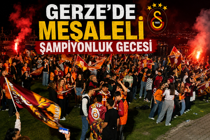 Gerze’de Meşaleli Şampiyonluk Gecesi